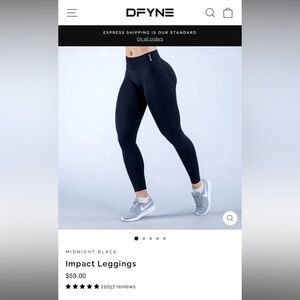 Black Dfyne Impact Leggings